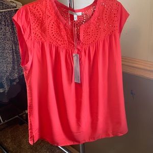 Cap sleeve top By Pale sky size large NWT